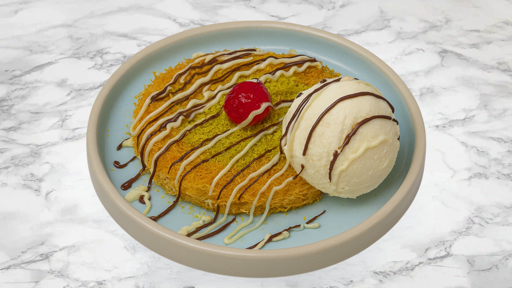 Kunafa with Ice cream